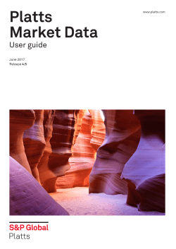 Platts Market Data user guide