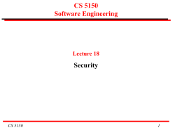 CS 5150 10 Security Techniques