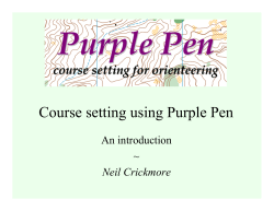 Course setting using Purple Pen g g p