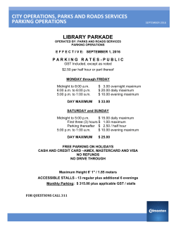 Downtown Parkade Rates - Library Parkade