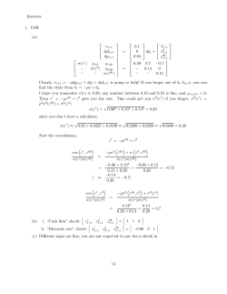 Answers: 1. VAR (a) ∆    +1 +1 0  1 0 0  94 + (    ) &minus; &minus; &minus;