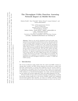 The Throughput Utility Function: Assessing Network Impact on