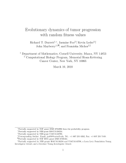 Evolutionary dynamics of tumor progression with random fitness