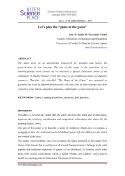 Let`s play the &ldquo;game of the goose&rdquo;