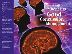 REAP The Benefits of Good Concussion Management
