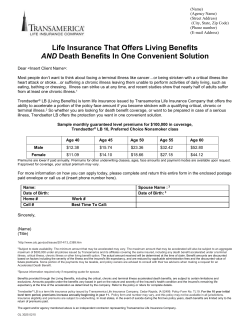 Life Insurance That Offers Living Benefits AND
