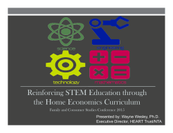 Reinforcing STEM through the Home Economics
