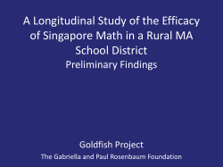 Longitudinal Study Released