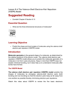 Lesson 8.6 VSEPR