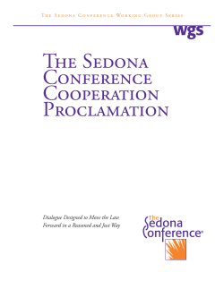 The Sedona Conference Cooperation Proclamation