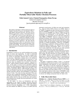 Equivalence Relations in Fully and Partially Observable