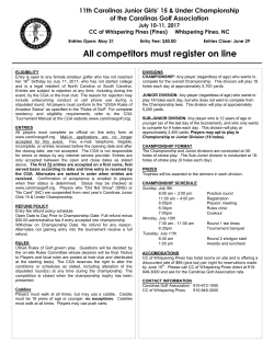 All competitors must register on line