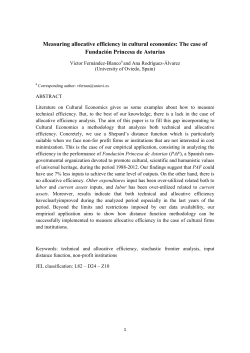 Measuring allocative efficiency in cultural economics