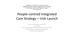 Seminar Integrated Care and the health workforce: planning