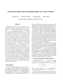 Structured learning of sum-of-submodular higher order energy