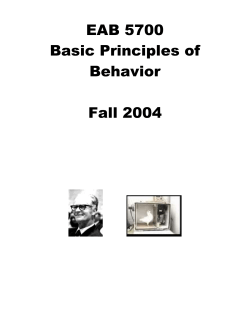 EAB 5700 - Association for Behavior Analysis International
