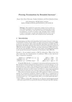 Proving Termination by Bounded Increase*