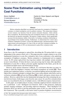 Scene Flow Estimation using Intelligent Cost Functions
