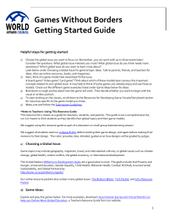 Games Without Borders Getting Started Guide