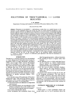 polytypism of trioctahedral 1" 1 layer silicates