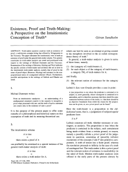 Existence, proof and truth-making: A perspective on the intuitionistic
