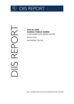 The EU and Global Public Goods: Challenges and opportunities