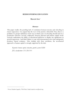 REDISCOVERING EDUCATION Marcelo Soto Abstract This paper