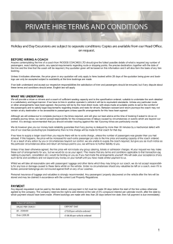 private hire terms and conditions