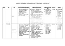 SUGGESTED METHODOLOGY FOR INTRODUCTION AND