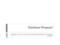 Database Proposal