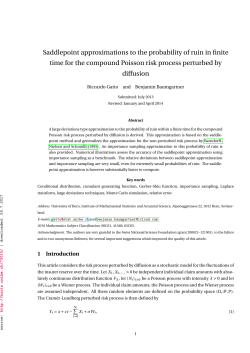 Saddlepoint approximations to the probability of ruin in finite time for