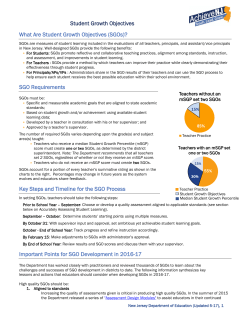 Student Growth Objectives