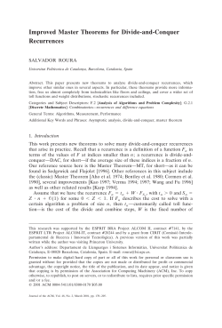 Improved Master Theorems for Divide-and-Conquer