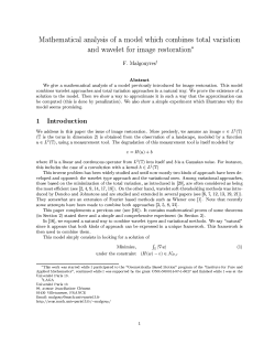 Mathematical analysis of a model which combines total variation