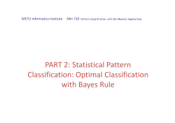 Optimal Classification with Bayes Rule