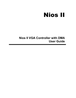 Nios II VGA Controller