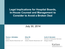 Legal Implications for Hospital Boards, In