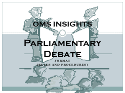 Parliamentary Debate