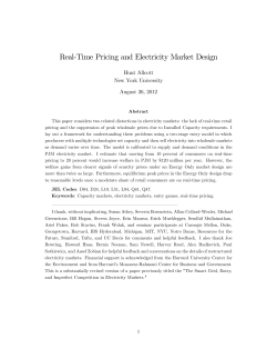 Real`Time Pricing and Electricity Market Design