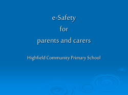 E-Safety Parent Meeting Presentation
