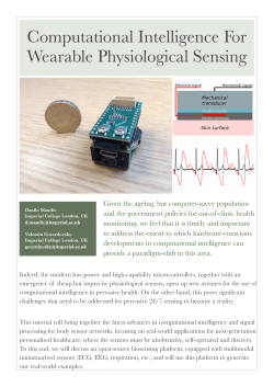 Computational Intelligence For Wearable Physiological Sensing