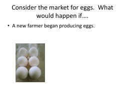 Consider the market for eggs. What would happen if&hellip;.
