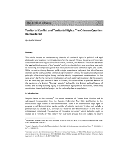 Territorial Conflict and Territorial Rights: The