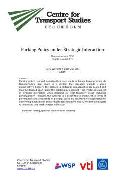 Parking Policy under Strategic Interaction