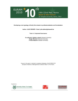 Developing a new typology of family firms based on