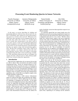 Processing Event-Monitoring Queries in Sensor Networks