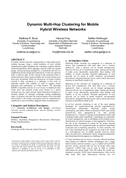 Dynamic Multi-Hop Clustering for Mobile Hybrid