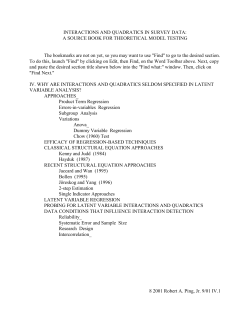 INTERACTIONS AND QUADRATICS IN SURVEY DATA: A