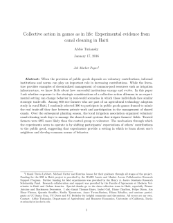 Collective action in games as in life