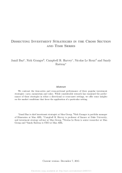 Dissecting Investment Strategies in the Cross Section and Time Series